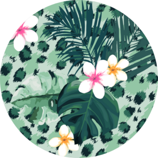 Tropical Cheetah Print Pattern Sticker