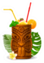 Tropical Cold Tiki Drink Cocktail Sticker