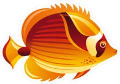 Tropical Fish Sticker