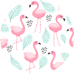 Tropical Flamingo Pattern Sticker