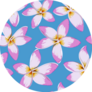 Tropical Flowers Plumeria Image Seamless Pattern Sticker