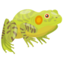 Tropical Green Spotted Frog Sticker