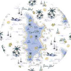 Tropical Island In Phuket Thailand Travel Map Sticker