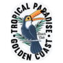Tropical Paradise Golden Coast Toucan Sticker