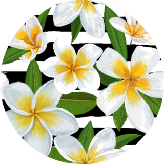 Tropical Seamless Pattern With Plumeria Flowers Sticker