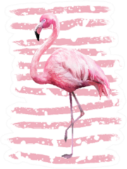 Tropical Summer Geometric Flamingo Sticker