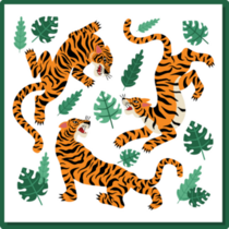 Tropical Tigers Sticker