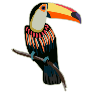 Tropical Toucan Beautiful Sticker