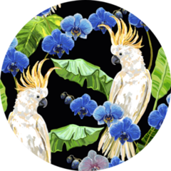 Tropical Vintage Cheetah Floral Cockatoo Pattern Sticker