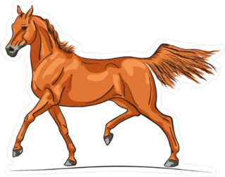 Trotting Arabian Horse Sticker