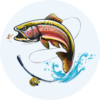 Trout Jumping Sticker