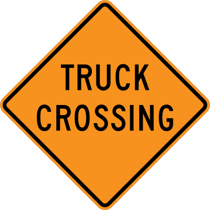 Truck Crossing Sticker