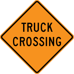 Truck Crossing Sticker