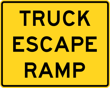 Truck Escape Ramp Sticker