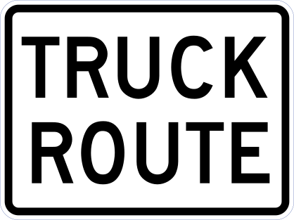 Truck Route Sticker