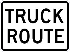 Truck Route Sticker