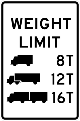 Truck Weight Limit Sticker