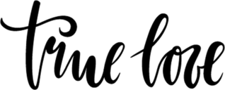 True Love Lettering Sticker