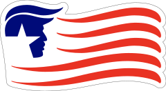 Trump Wave Flag Sticker