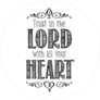 Trust In The Lord With All Your Heart Christian Verse Sticker
