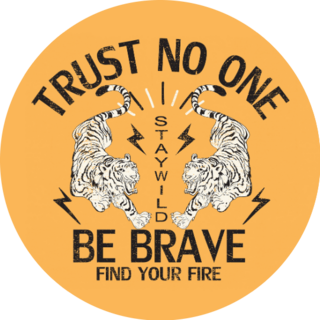Trust No One Tiger Sticker