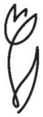 Tulip Flower Line Art Icon Sticker