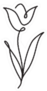 Tulip Flower Line Art Sticker