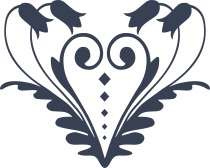 Tulip Flowers And Heart With Diamonds Sticker