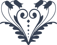 Tulip Flowers And Heart With Diamonds Sticker