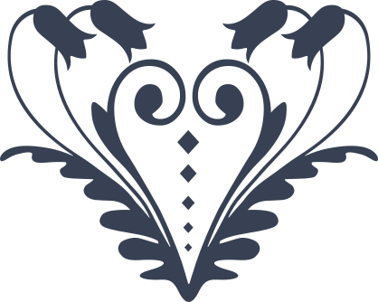 Tulip Flowers And Heart With Diamonds Sticker