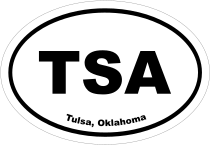 Tulsa, Oklahoma Oval Stickers