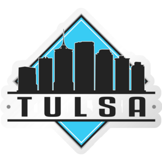 Tulsa Oklahoma Skyline Logo Sticker