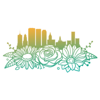 Tulsa, Oklahoma  Usa Flowers Illustration Sticker