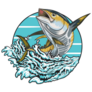 Tuna Fishing Illustration Sticker