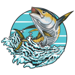 Tuna Fishing Illustration Sticker