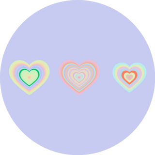 Tunnel Of Concentric Hearts In Pastel Colors Sticker