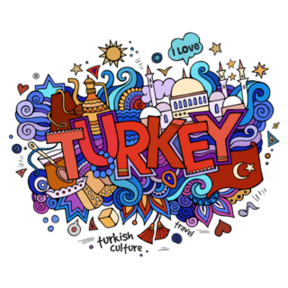 Turkey Hand Lettering And Doodles Sticker