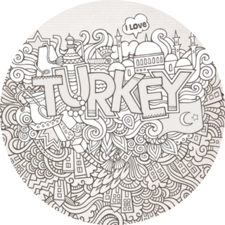 Turkey Hand Lettering And Doodles Sticker
