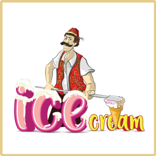 Turkey Ice Cream Men Sticker