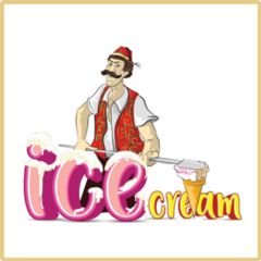 Turkey Ice Cream Men Sticker