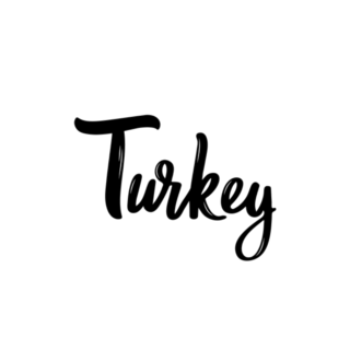 Turkey Lettering Sticker