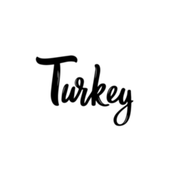 Turkey Lettering Sticker