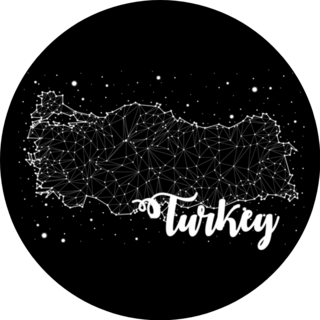 Turkey Map Star Constellation Sticker