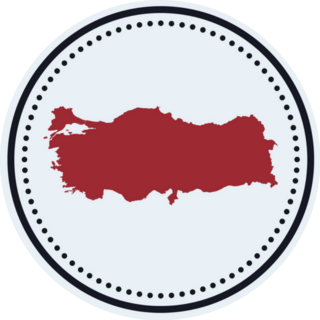 Turkey Round Stamp Sticker