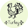 Turkey Sketch Sticker