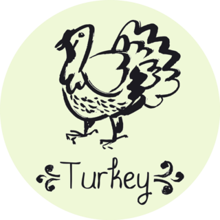 Turkey Sketch Sticker