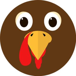 Turkey Thanksgiving Character Funny Sticker