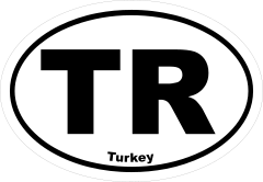 Turkey Tr Oval Sticker