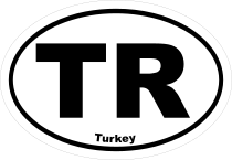 Turkey Tr Oval Sticker
