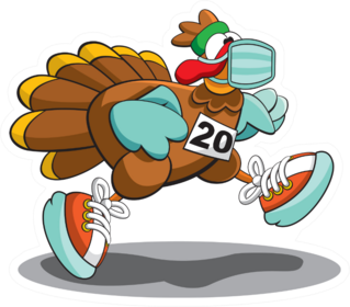 Turkey Trot 2020 Medical Mask Sticker